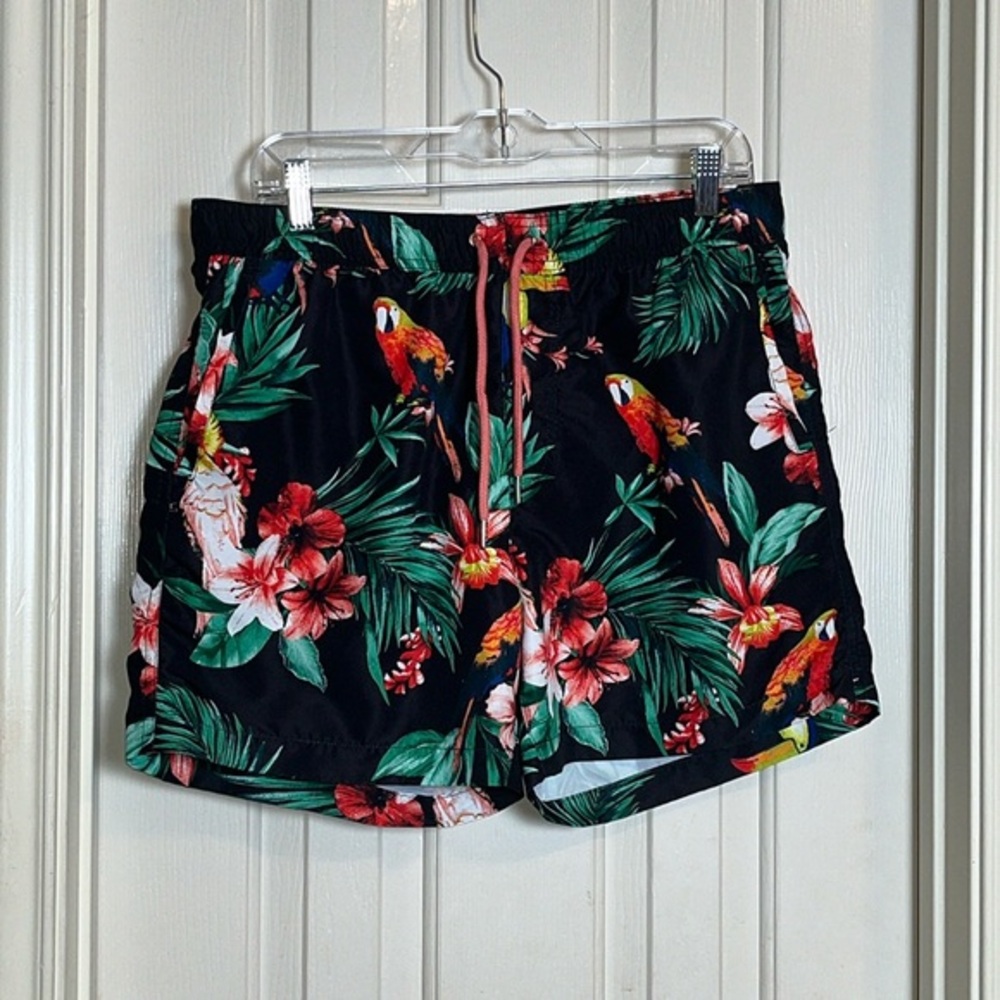 Forever 21 • Men’s Tropical Print Lined Swim Trunks • Size Large